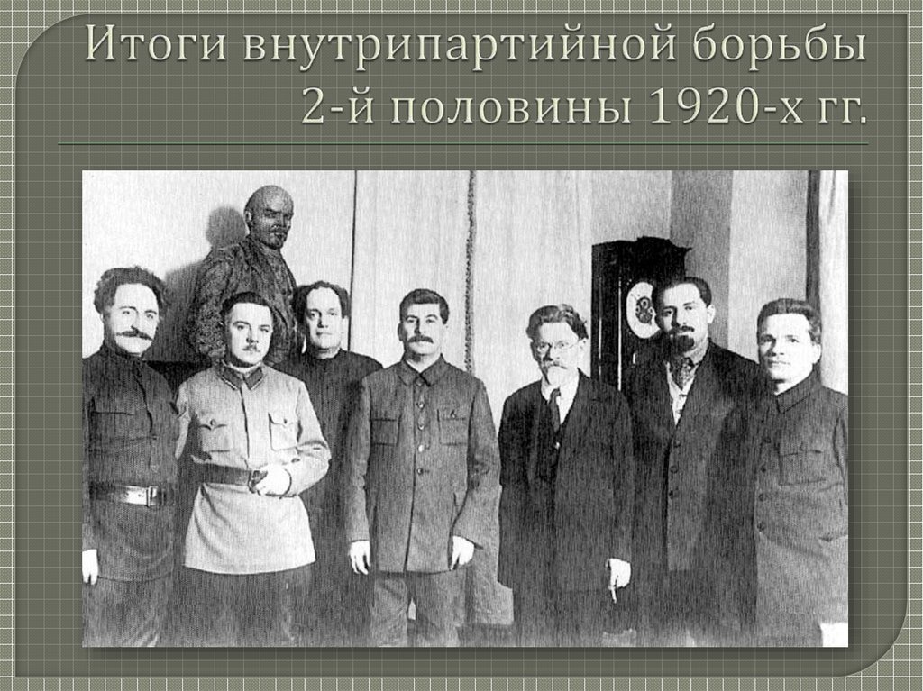 Итоги внутрипартийной борьбы 2-й половины 1920-х гг.
