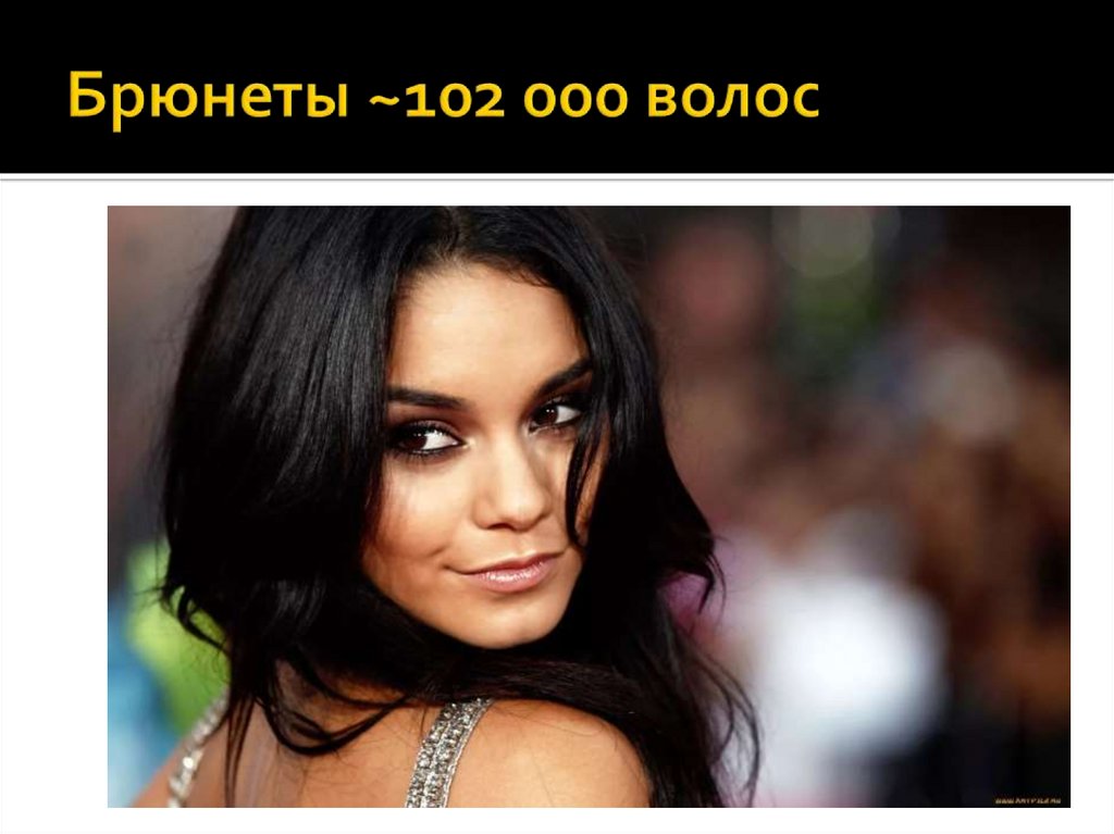 Брюнеты ~102 000 волос