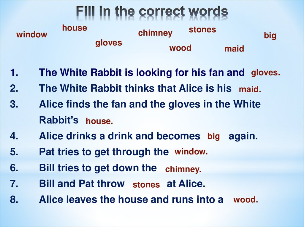 Fill in natural senior. The White Rabbit is looking for his Fan and ответы. Read and fill in the correct Words. Fill in the correct Word 6 класс ответы. Fill in the correct Word 5 класс ответы.