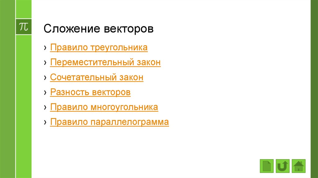 Равенство векторов