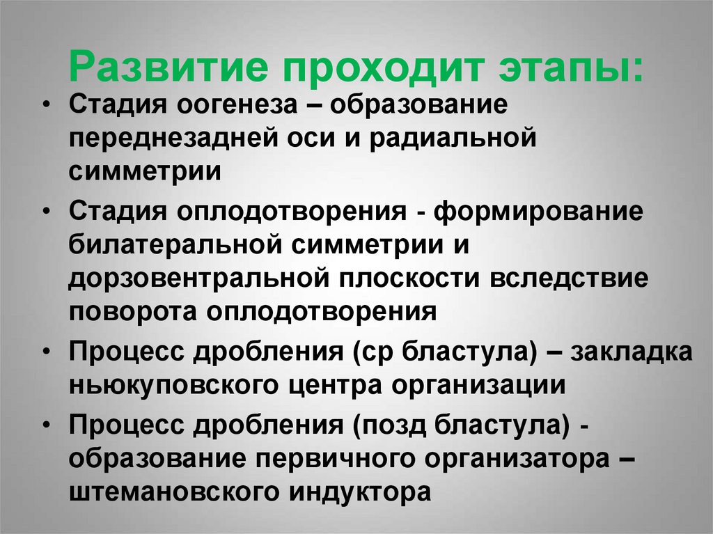 Развитый проходить