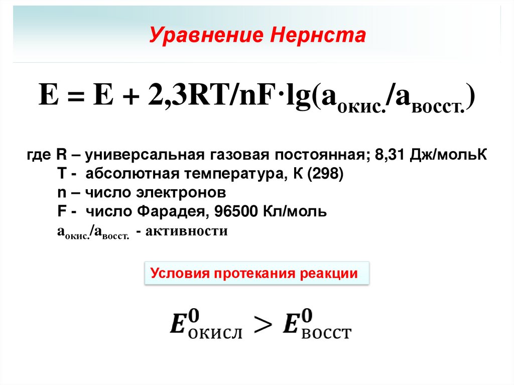 Теорема нернста