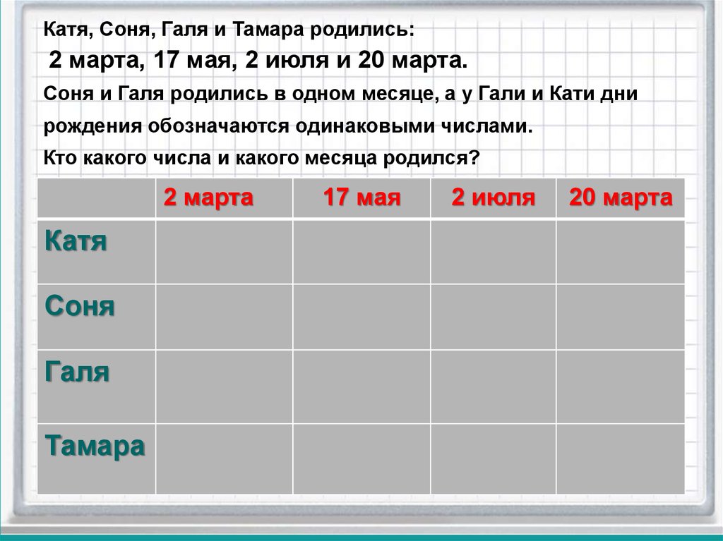 Логические задачи и способы их решения презентация