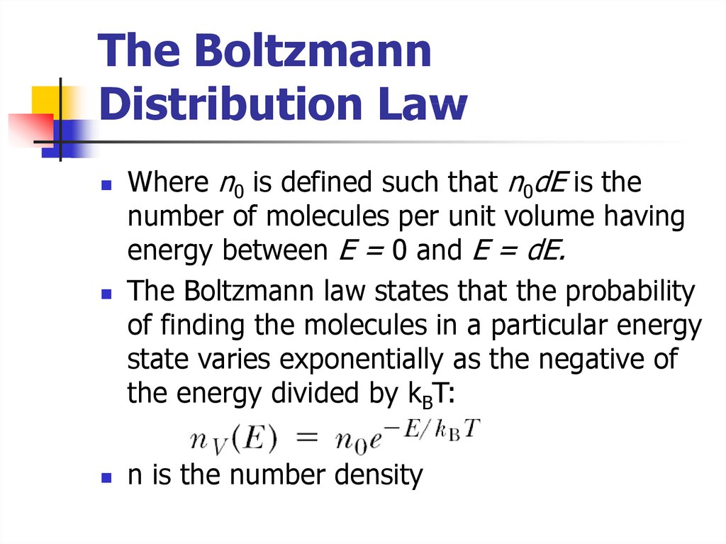 The Boltzmann Distribution Law