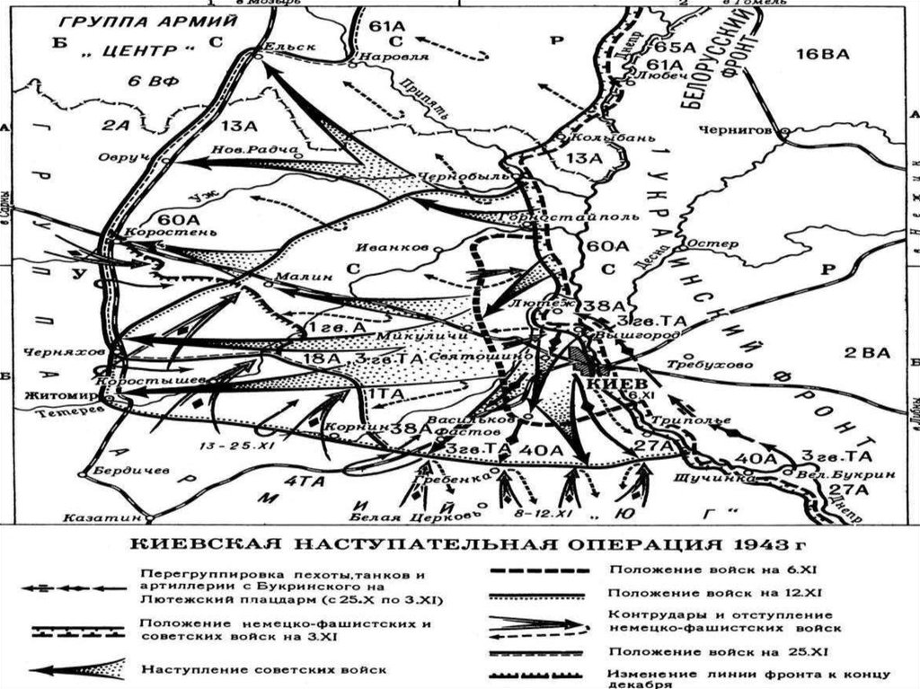 Киевская наступательная операция 1943 карта