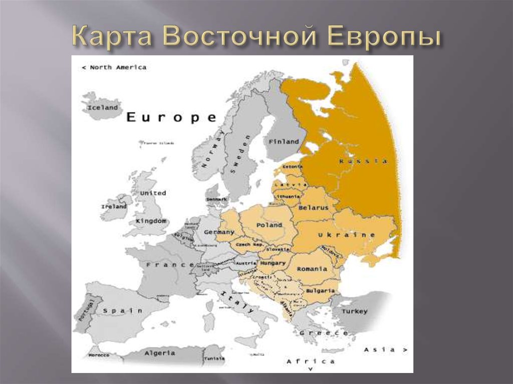 В состав восточной европы входят