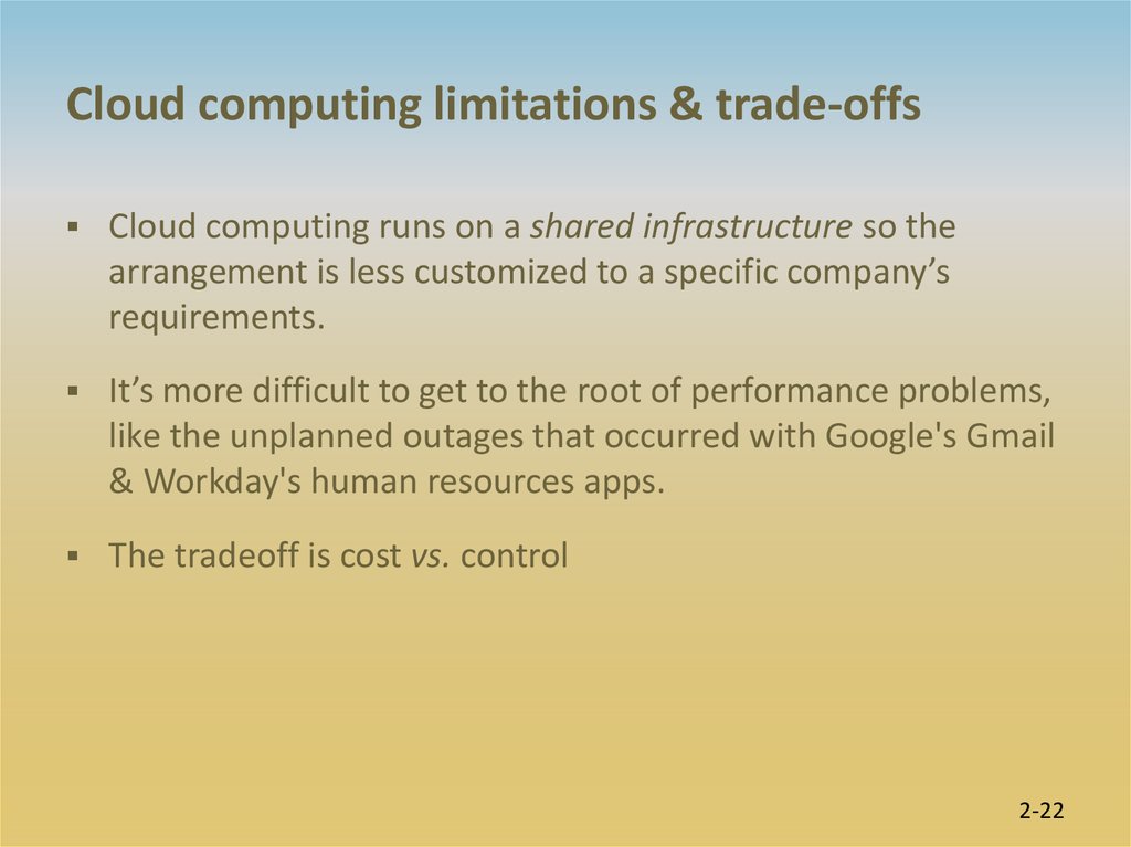 Cloud computing limitations & trade-offs