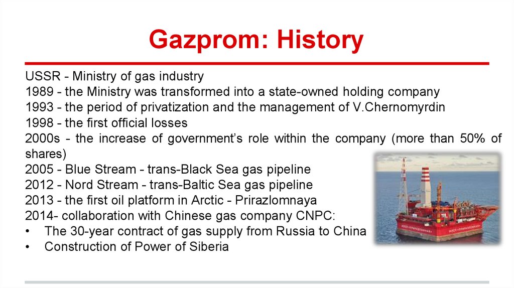 Gazprom: History