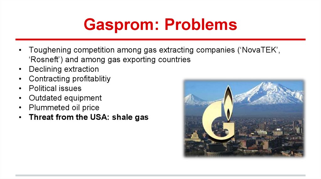 Gasprom: Problems