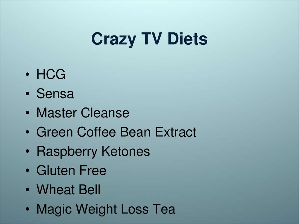 Crazy TV Diets