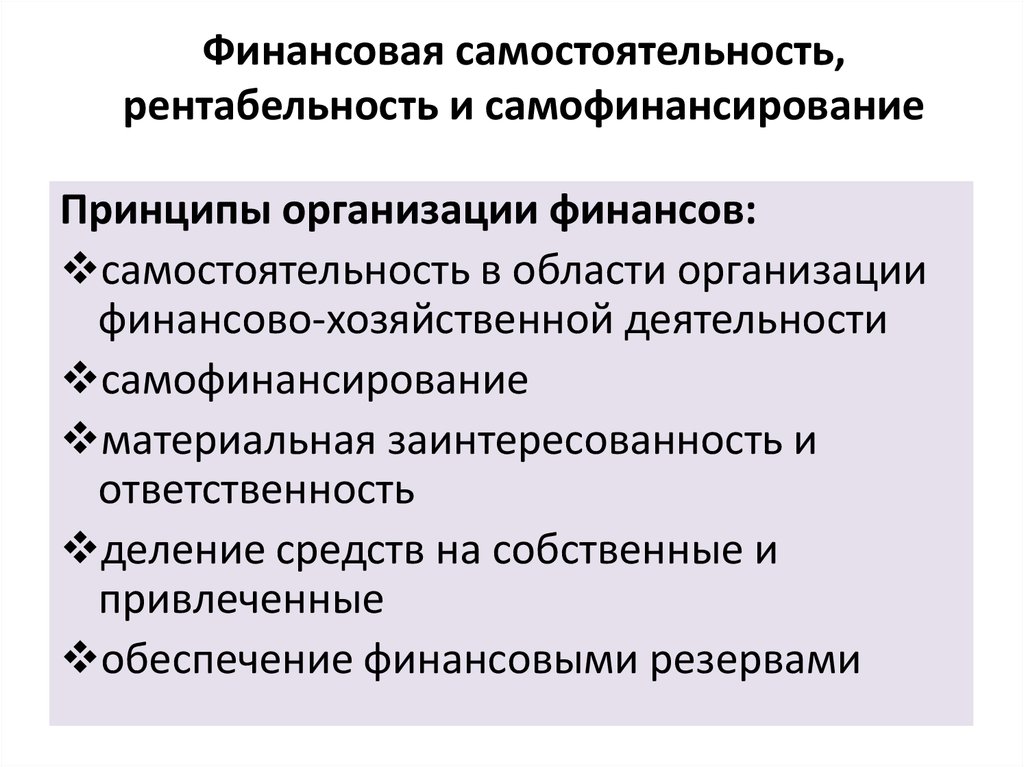 Достоинствами самофинансирования проектов являются