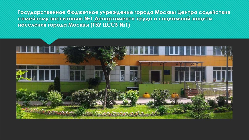 Государственное бюджетное учреждение города Москвы Центра содействия семейному воспитанию №1 Департамента труда и социальной