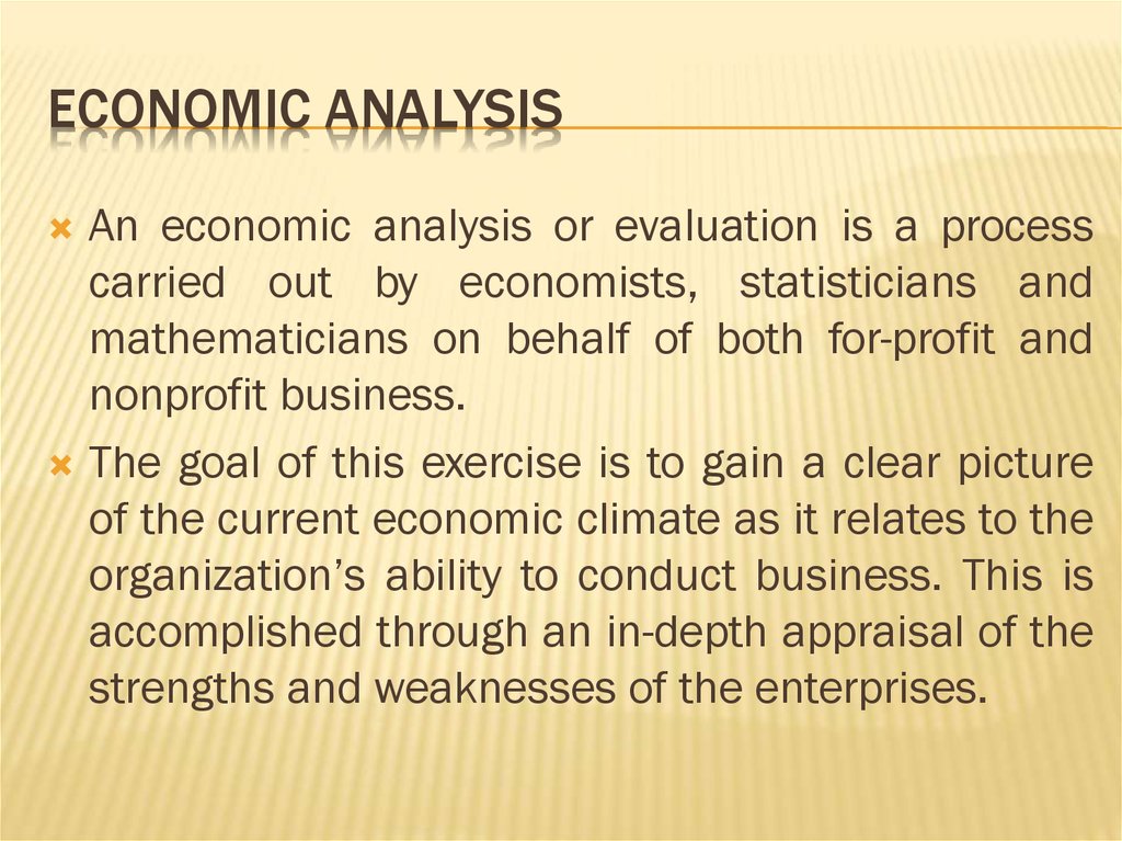 Economic analysis