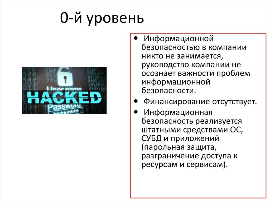 Фирма никому. Уровень информационной безопасности компании. Презентация по базовым стандартам Эрго.