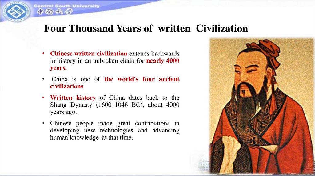 Four Thousand Years of written Civilization