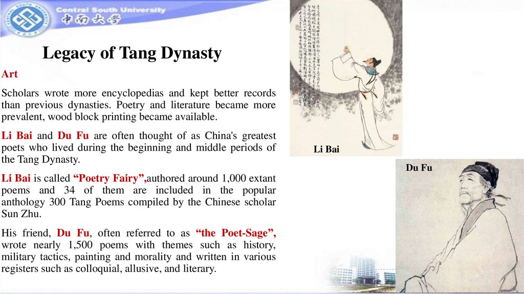 Legacy of Tang Dynasty