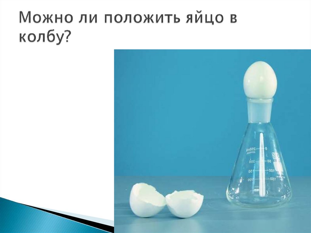 Можно ли положить яйцо в колбу?