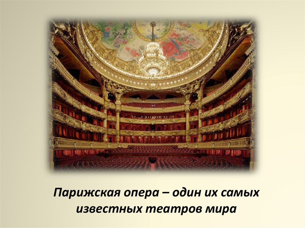 Парижская опера – один их самых известных театров мира
