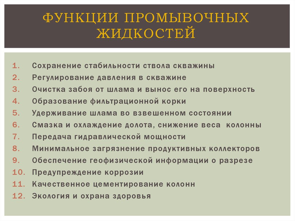 Сохранение стабильности. Функции промывочных жидкостей. Функции промывочной жидкости в скважине. Основные свойства промывочных жидкостей. Функции промывочных жидкостей в бурении.