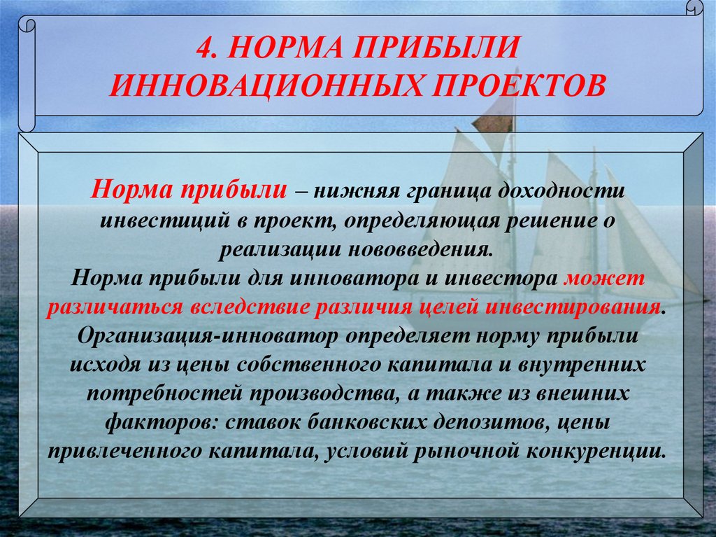 Средняя норма прибыли проекта