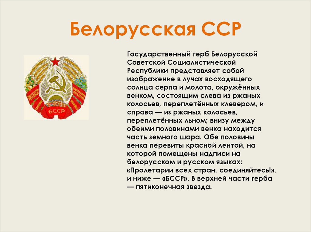 Республика ссср белоруссия