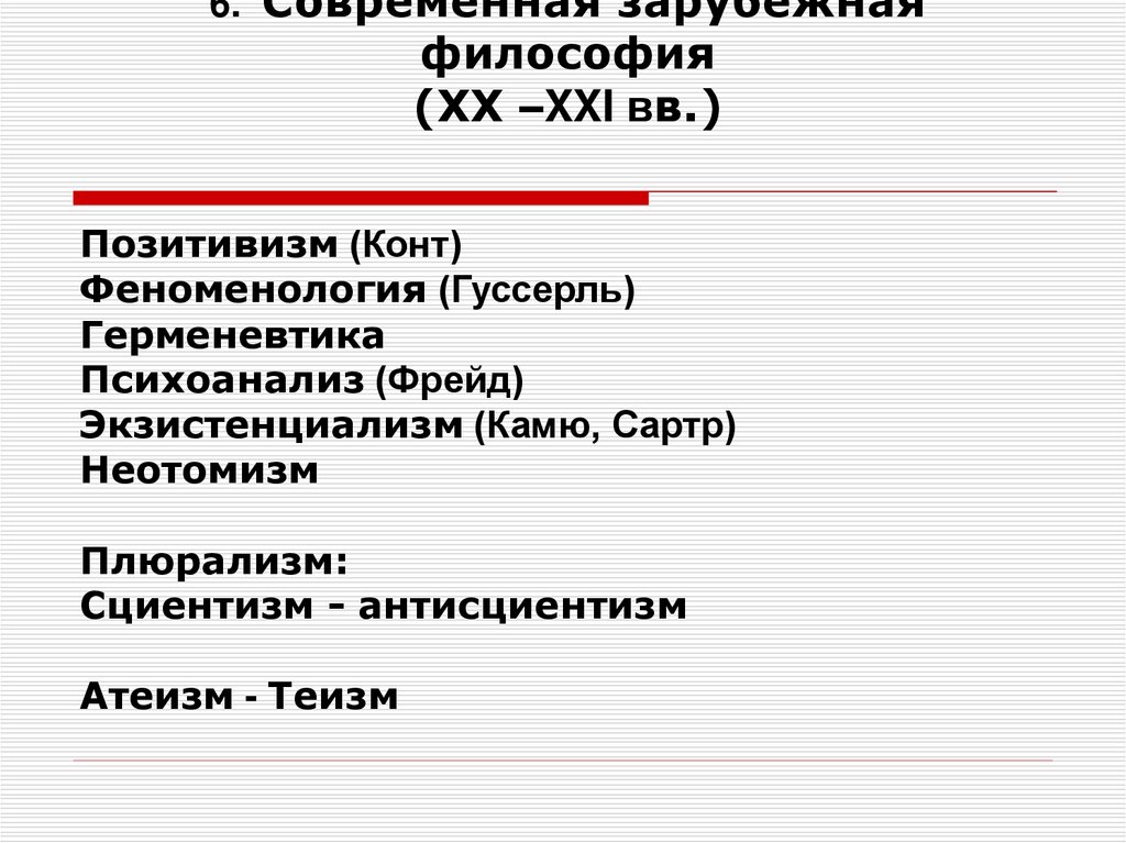 Современная зарубежная философия презентация