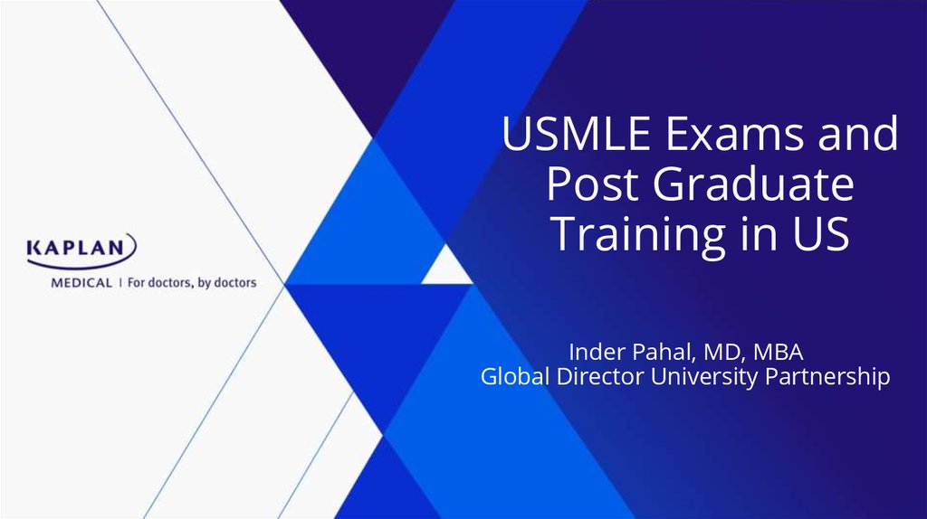 USMLE Exams and Post Graduate Training in US