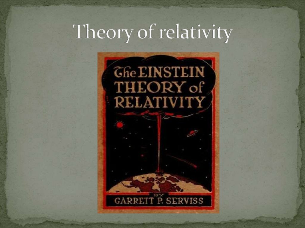 Theory of relativity