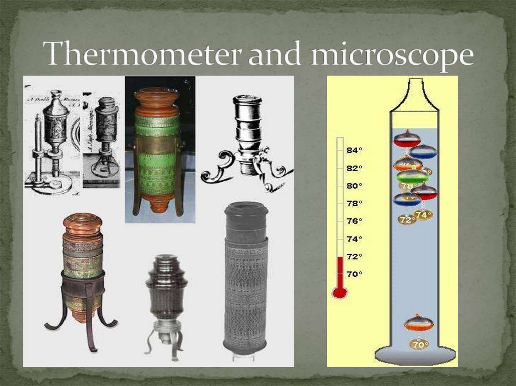 Thermometer and microscope