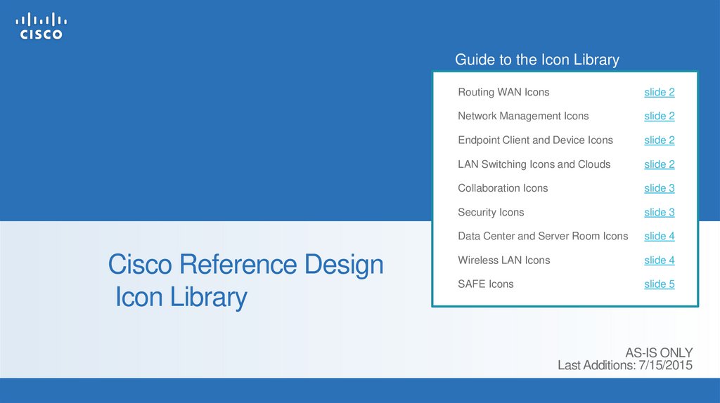 Cisco Reference Design Icon Library