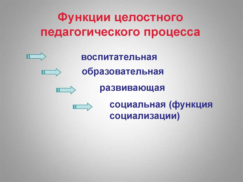 2 целостный педагогический процесс