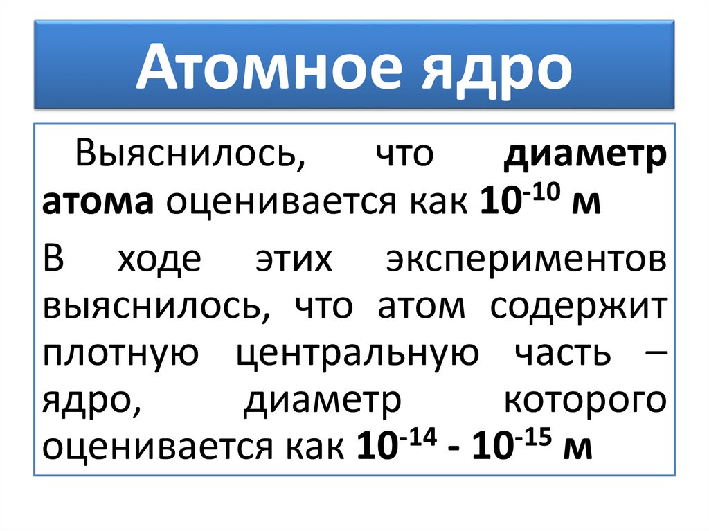 Часть атомного ядра 6. Как заряжено атомное ядро.