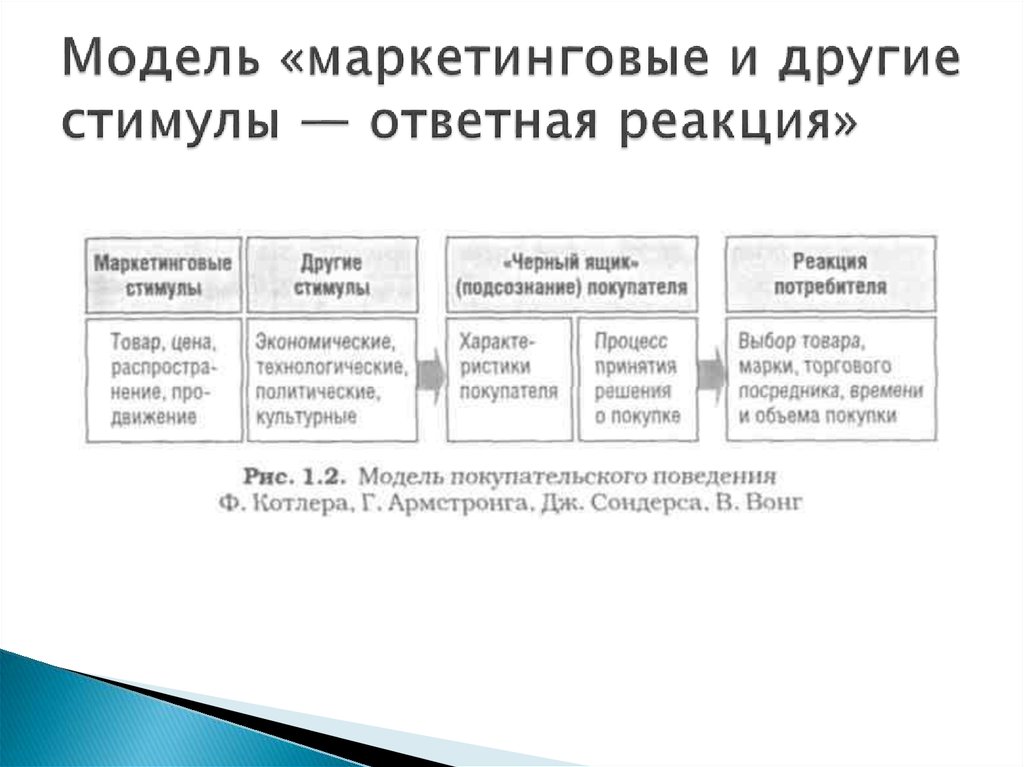 Модель «маркетинговые и другие стимулы — ответная реакция»