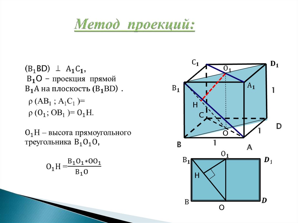 Проекция 14. Метод проекций. Сечения метод проекций.