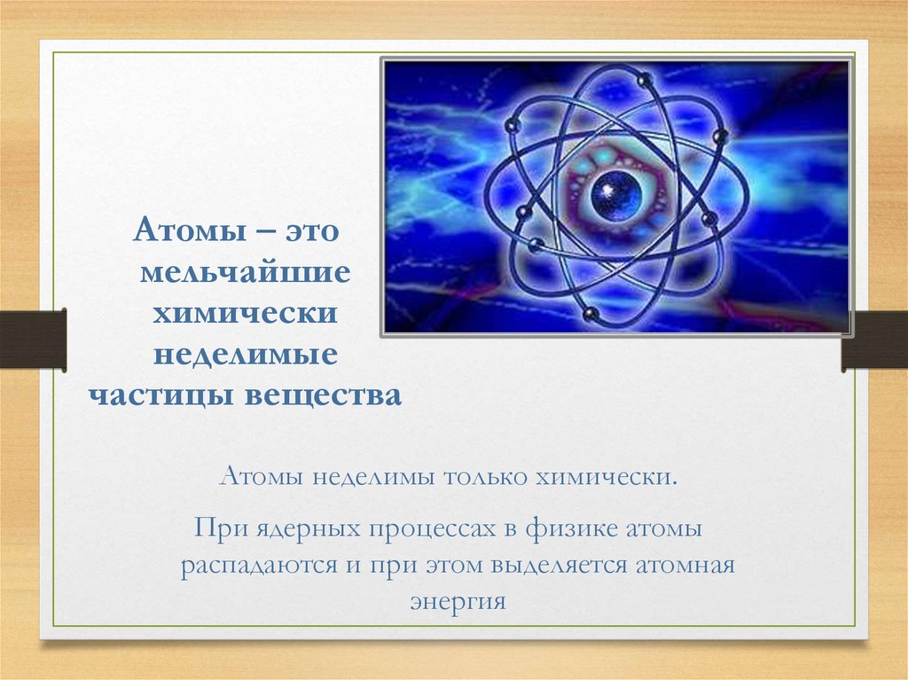 Атом это химическая частица. Атом. Атом — это химически делимая частица.. Атом это в физике. Атом для презентации.