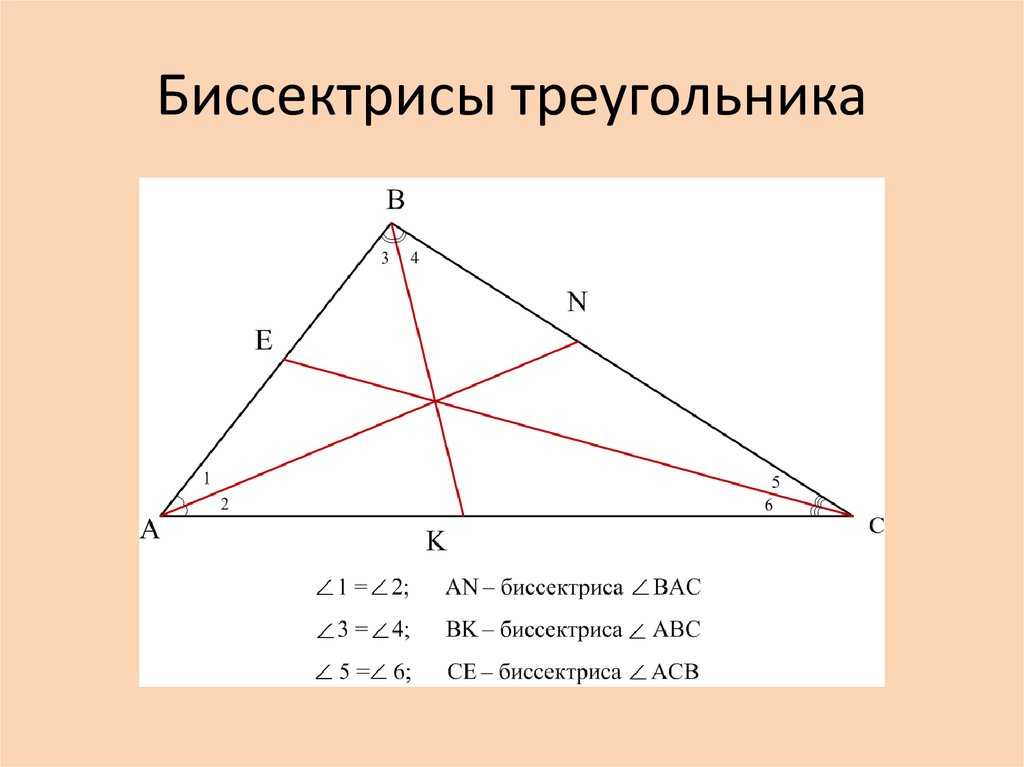 Провести 3 биссектрисы. 3 Биссектрисы в треугольнике. Бессиктрисатреугольника. Биссеткрисытреугольника. Биссектрисы втереугольники.