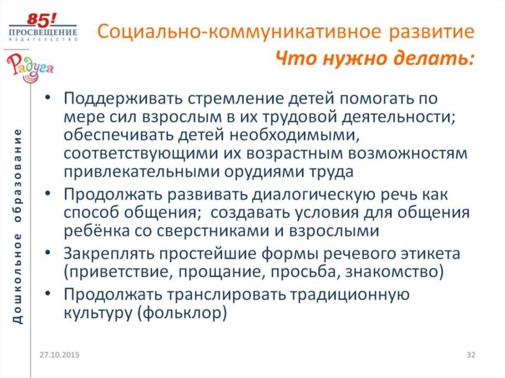 Социально-коммуникативное развитие Что нужно делать: