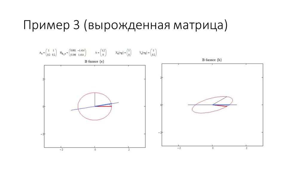 Пример 3 (вырожденная матрица)