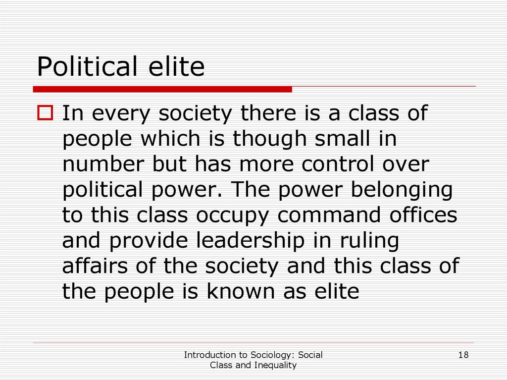 Political elite