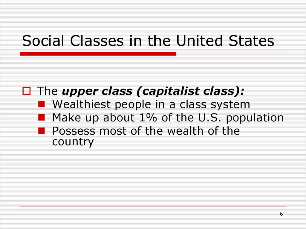 Social Classes in the United States