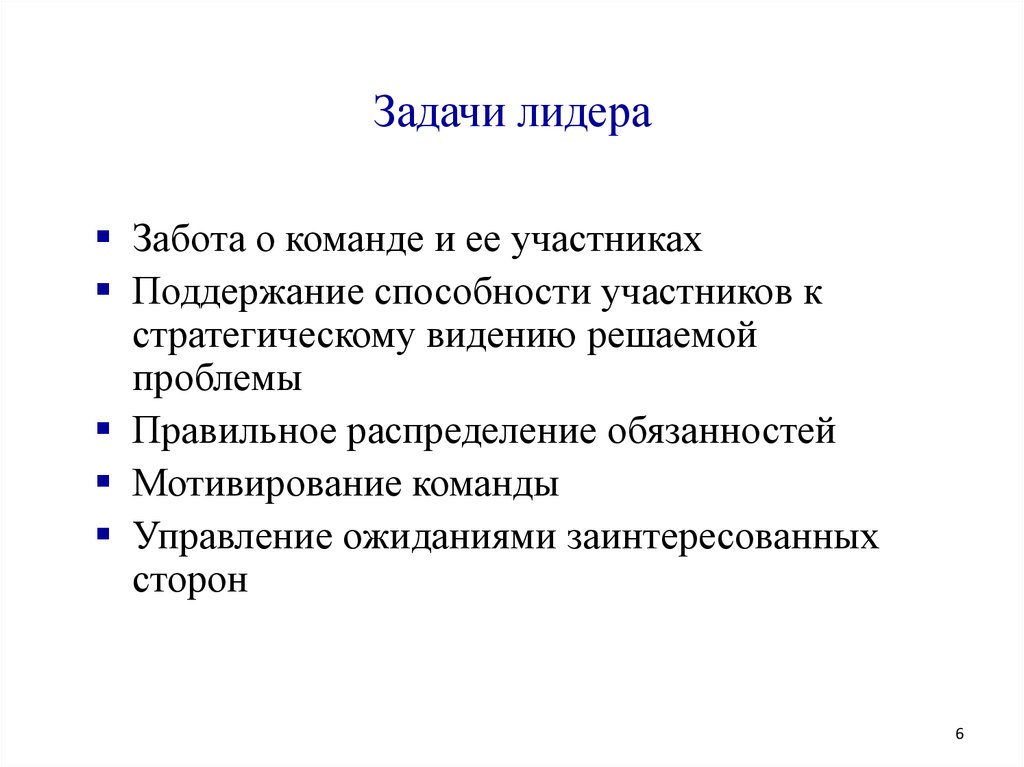 Роль лидера в команде презентация