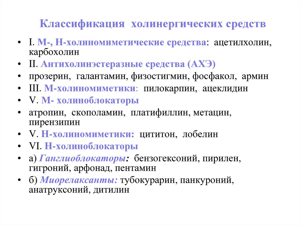 М холиноблокаторы список. Классификация холинергических препаратов. Классификация лекарственных средств влияющих на н-холинорецепторы. Классификация холинергических лс.