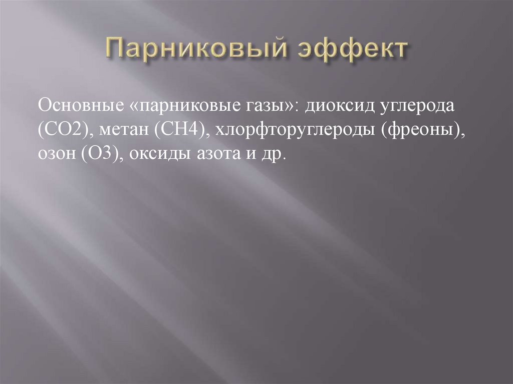 Парниковый эффект