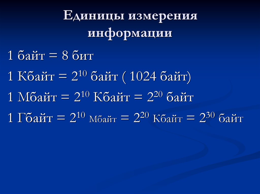 Преобразуй единицу измерения информации 6 мбайт