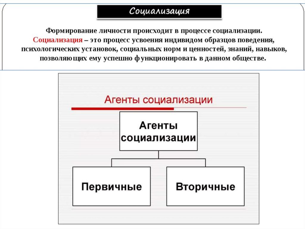 Процесс усвоения индивидом образцов поведения психологических установок