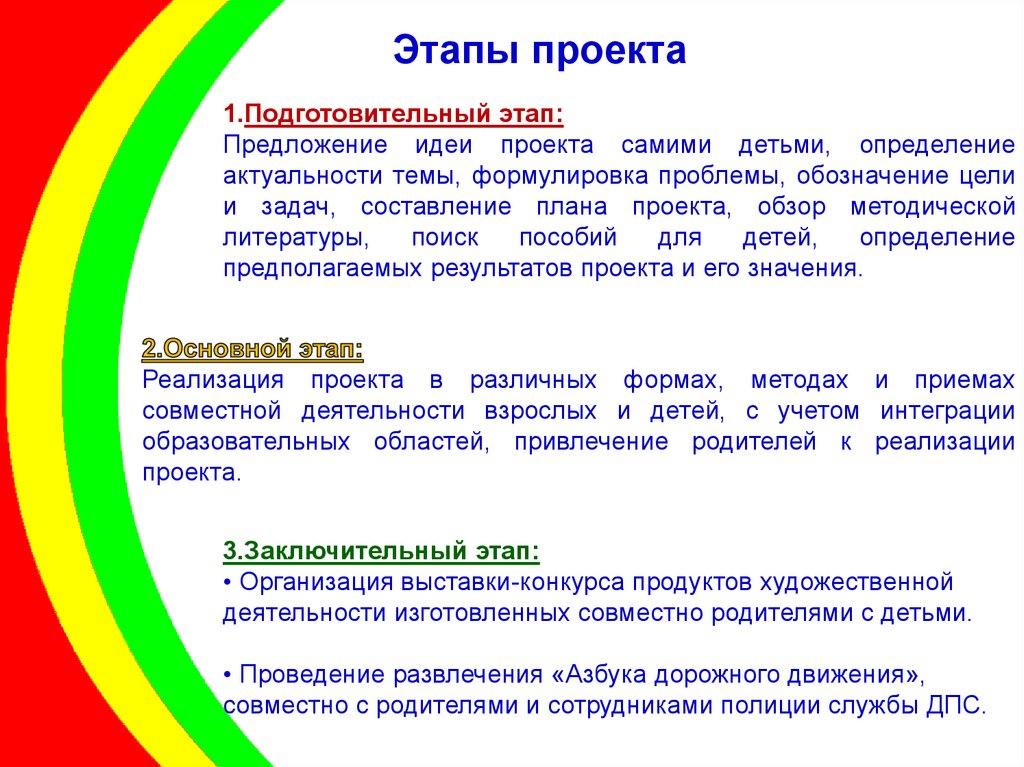 Проект безопасная дорога в подготовительной группе