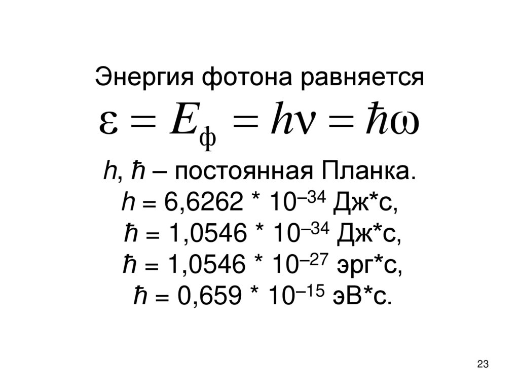 Энергия светового кванта