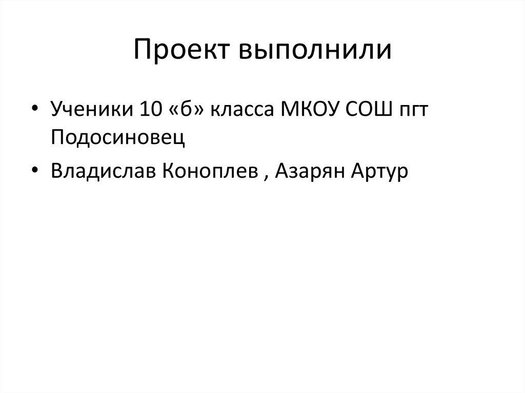 Проект выполнили