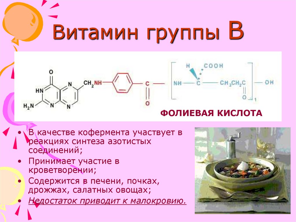 Синтез витамина б