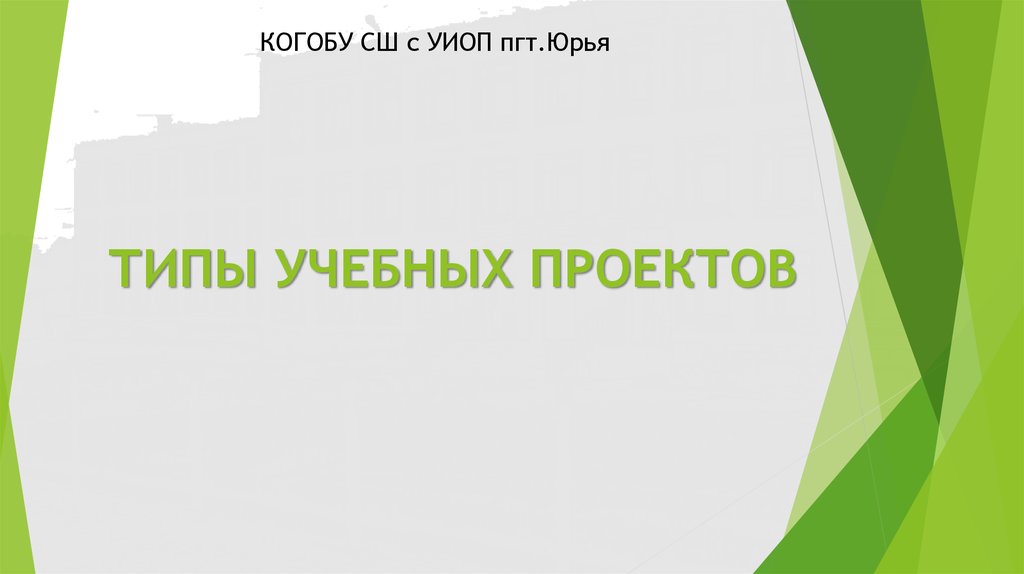 Е с полат виды проектов